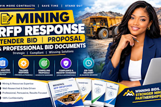 write mining rfp response, tender bid, proposal and professional bid documents
