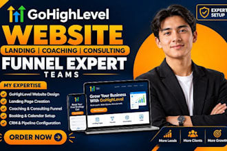 build gohighlevel website landing coaching consulting funnel expert teams