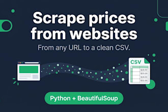 scrape product prices from any website into a CSV