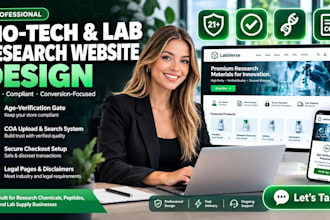build a laboratory research website with custom coa document verification