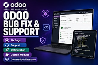 odoo developer fix bugs provide support and system optimization