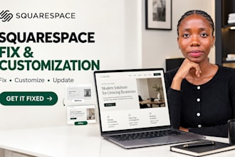 customize, fix and update your squarespace website