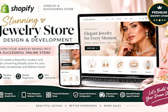 build a stylish shopify jewelry store and accesories store