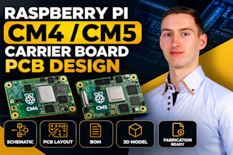 design raspberry pi cm4 cm5 carrier board pcb and schematic