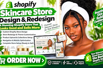 redesign skincare shopify website skincare shopify store beauty store