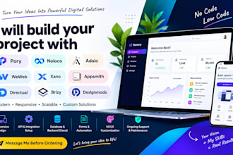 build pory noloco adalo weweb xano appsmith directual brizy designmodo website