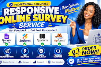 create survey form,, google forms and market research