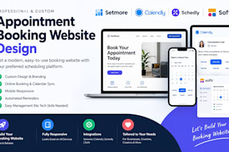 design a wordpress setmore calendly schedly softr appointment booking website