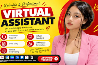 customer support admin virtual assistant sales rep cold calling data entr ghl VA