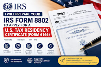 prepare your irs form 8802 to apply for a US tax residency certificate form 6166