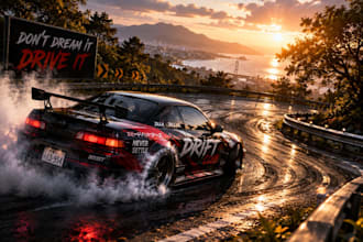 create professional racing game steam capsule art