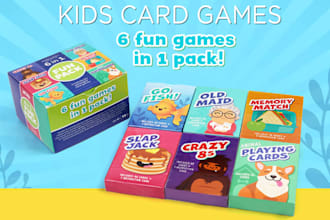 design kids card game, educational cards, flashcards, and card illustration