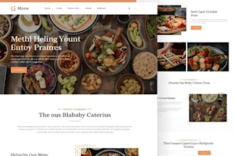 design bake website bake cake website catering website landing page