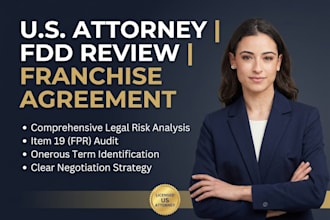 perform a comprehensive fdd and franchise agreement review