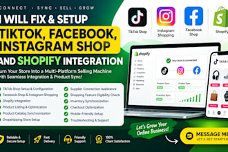 fix tiktok facebook instagram shop setup tiktok dropshipping shopify integration