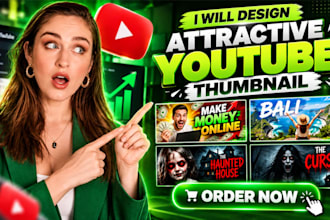 design attractive youtube thumbnail
