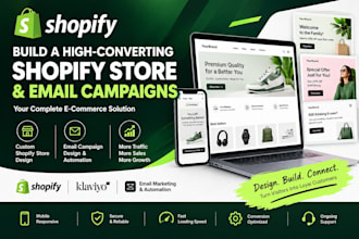 build shopify store and email campaigns