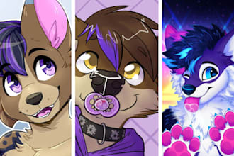 draw custom furry and anthro character art