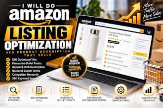 do amazon SEO listing optimization and product description to boost sales