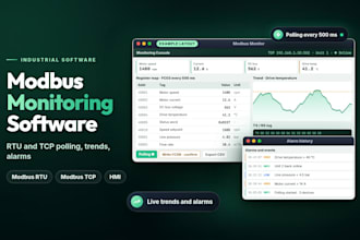develop modbus rtu tcp desktop software for industrial monitoring and hmi