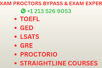 do straighterline, proctored, gre, hesi, teas, lsats, toefl