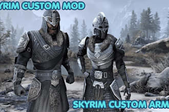 create custom skyrim mods, armor, weapons and followers for skyrim se and ae