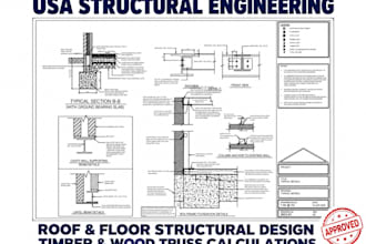 pe seal structural roof floor timber wood truss load calculation as usa engineer
