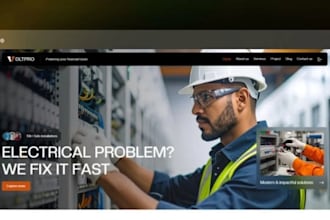 design squarespace electrician contractor website electrical service SEO