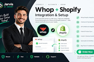 integrate whop shopify payment api shopify checkout store redesign order sync