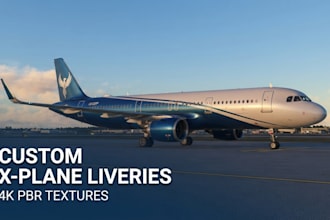 custom xplane 12 and 11 airline liveries and aircraft paints