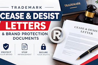 draft trademark cease and desist letters and brand protection documents