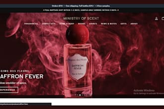 create perfume shopify website, cologne store, fragrance and oud beauty store