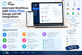 automate workflows with zoho flow, deluge, and API integrations