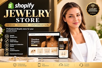 design shopify jewelry store and redesign shopify jewelry website