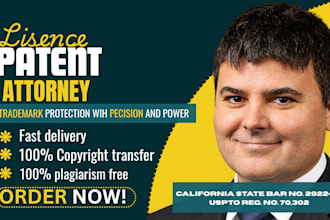 handle patent search, drafting, filing and prosecution as a patent attorney