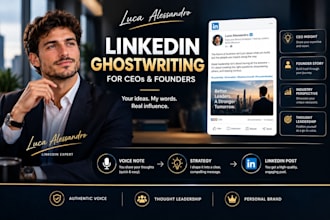 ghostwrite linkedin twitter posts for ceos and founders