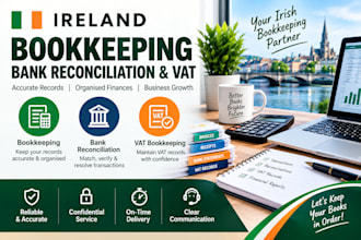 do professional irish bookkeeping, bank reconciliation and vat for your company