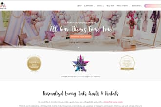 design wix party rental website bubble dome bell tent event rental website