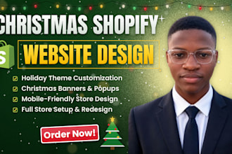 do christmas shopify website design and holiday store design