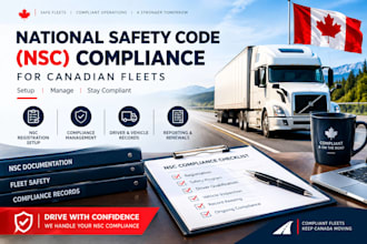 setup and manage national safety code nsc compliance for canadian fleet