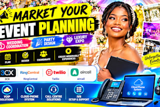 market your event planning wedding coordination party design and luxury expo