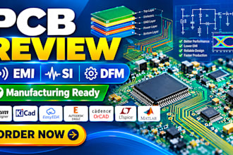 review your pcb for emi, manufacturing issues and signal integrity analysis