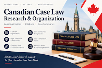 organize canadian case law, legal authorities, citations and case summaries
