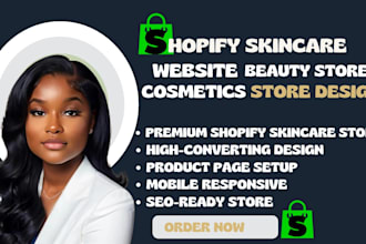shopify skincare website, shopify beauty website and cosmetic shopify store