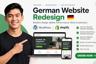 design german shopify website redesign german wordpress website deutsch website