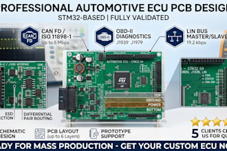 design automotive ecu pcb can fd obd2 j1939 lin stm32