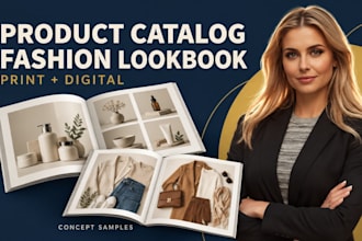 design a professional product catalog or fashion lookbook
