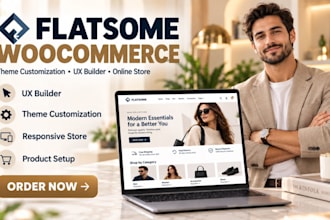 customize flatsome theme and build a professional woocommerce website