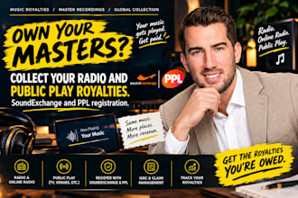 register your recordings at soundexchange and ppl for master royalties