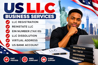 us llc registration, ein, amend llc, dissolve US llc, close ein,boi report, itin
